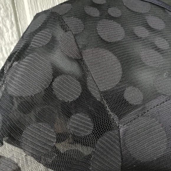 Party Mini Dress Polka Dot Black Sheer Top Small - Picture 6 of 6